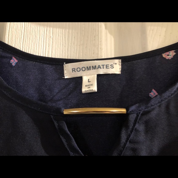 Roommates Navy-Multi Color Blouse - Picture 5 of 8